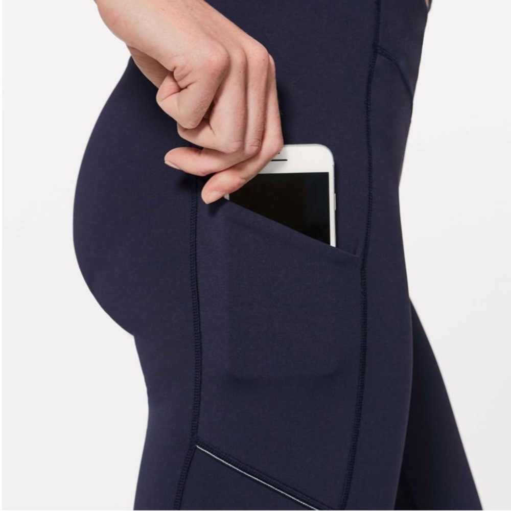 lululemon “Speed Up Tight” navy athletic legging